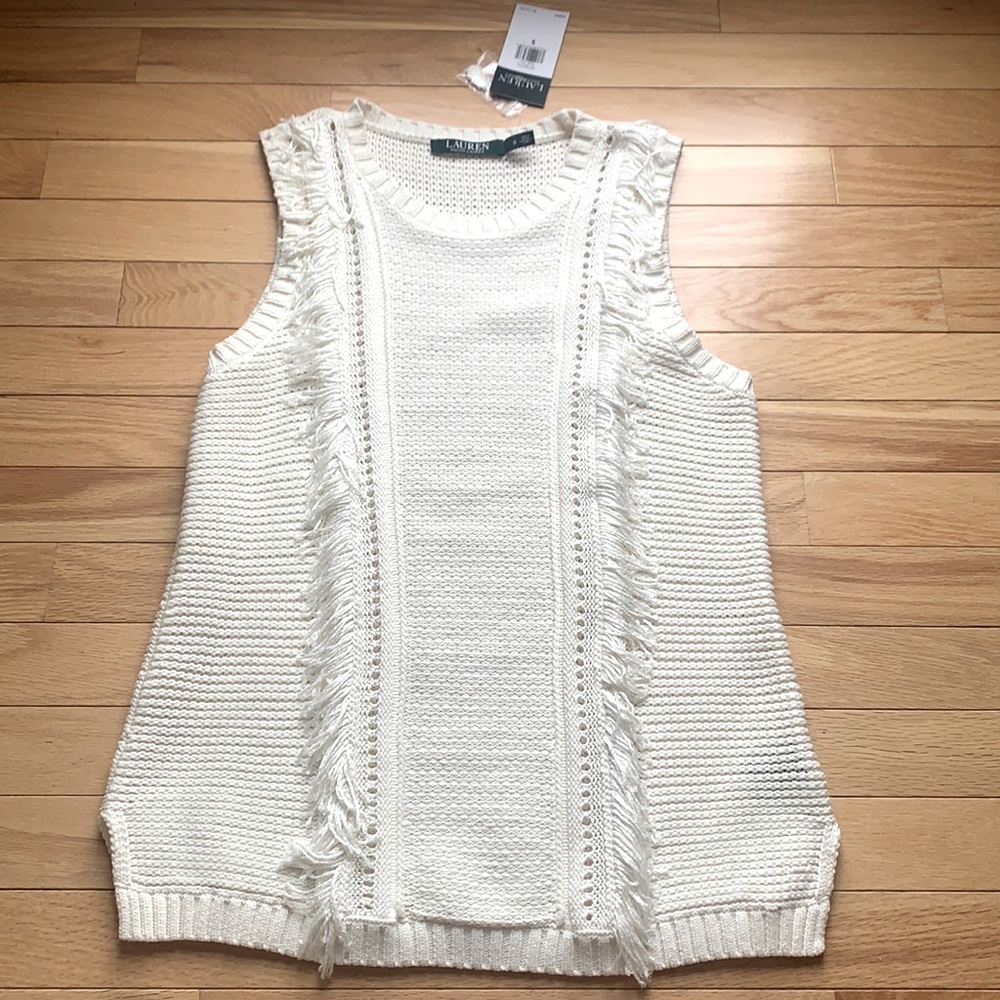 NWT LAUREN Ralph Lauren NWT ivory unique sweater